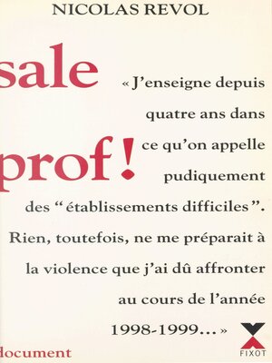 cover image of Sale prof !